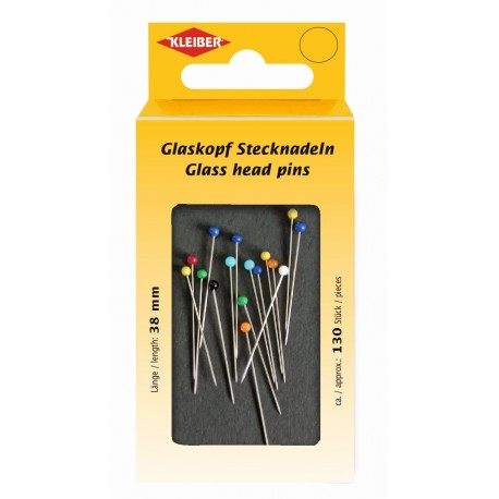 Glass Head Pins in Metal Box art. 710-21/38 mm/ 120 pcs