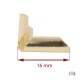 Metal Book Corner Protector 16x16 mm gold/1 pc.