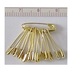 18592 Safety Pins 19 mm No.3/0/12 pcs., gold