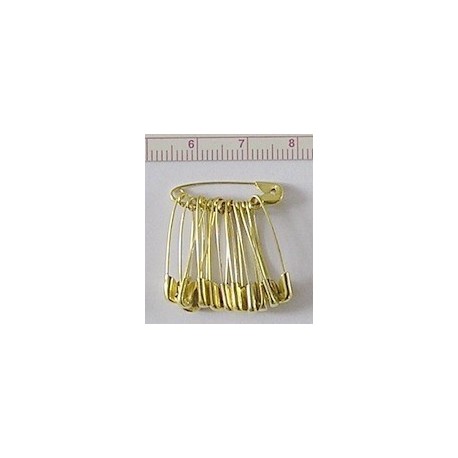Safety Pins 23 mm No.2/0/12 pcs., gold