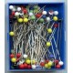 Glass Headed colored Pins/0.8x48 mm30 g