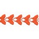 Juostelė iš drugelių aplikacijų art.T-20, spalva 1875 - oranžinė/1m