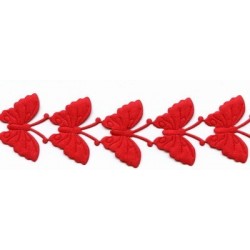 Juostelė iš drugelių aplikacijų art.T-20, spalva 1860 - raudona/1m