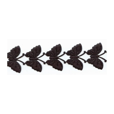 5679 Butterfly Applique Trim T-20 black/20 cm