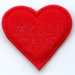 Application-heart with note "Myliu Tave" art.A176MM/1 pc.
