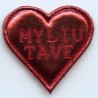 Application-heart with note "Myliu Tave" art.A176LR/1 pc.