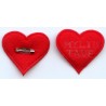 Application-heart with note "Myliu Tave" and safety pin art.A176MMAG/1pc.