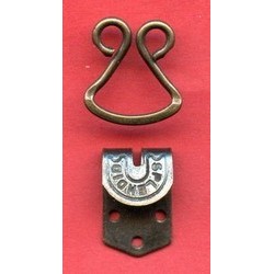 14898 Trouser Hooks-Two Parts art.1190 old brass/1 pc.