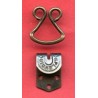 Trouser Hooks-Two Parts art.1190 old brass/1 pc.