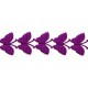 Juostelė iš drugelių aplikacijų art.T-20, spalva 2603 -  tamsi violetinė/1m