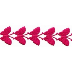 Ribbon of Butterfly Applications  art.T-20, color 2270 - amaranth/20 cm