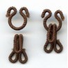 2597 Hooks and Eyes Covered Size 20/17 mm brown/1 pc.