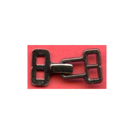 Hooks and Eyes  for sewing art. 9361 black nickel/1 pc.