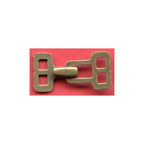 Hooks and Eyes for sewing art. 9361 old brass/1 pc.