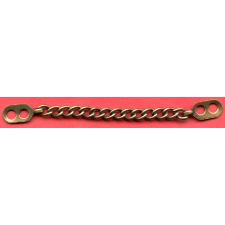 20074 Coat chain hanging loop 9 cm old brass/1 pc.
