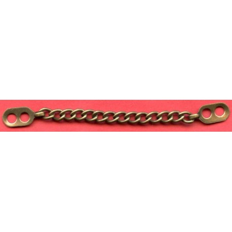 Coat chain hanging loop 9 cm old brass/1 pc.