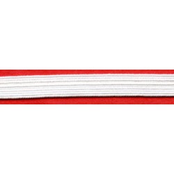 Braided elastic 6.6 mm white art. 851113010/1 m