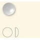 Flat back hotfix pearl art.2080/4 SS16 color - White/20 pcs.