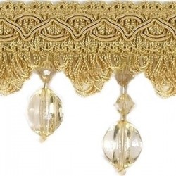 Kutų juosta su karoliukais TK-431, spalva PE-46 - medaus/1 m