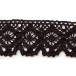 15921 Cotton Lace Trim art.S09/37/black/1 m