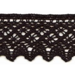Cotton Lace Trim art.S10/55mm, black/1 m