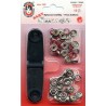 16339 Snap Fasteners "Roland Baby" 9.7 mm Set/red/15pcs.
