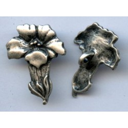 Metallic button-"Edelweiss" 25x20mm/1pc.