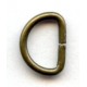 D-rings of steel wire art.P10/8/1.6/old brass/1 pcs