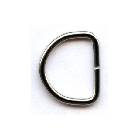 D-ring  of steel wire 16/13/2.0/nickel/1 pc.