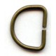 D-ring of steel wire 16/13/2.0/old brass/1 pc.