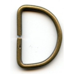 D-ring of steel wire art.25/17/2.5/old brass/1 pc.