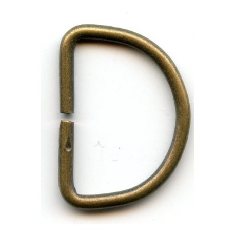 D-ring of steel wire art.25/17/2.5/old brass/1 pcs.