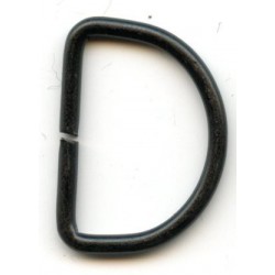 D-ring of steel wire art.25/17/2.5/black/1 pc.