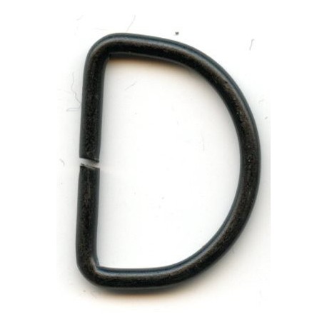 D-ring of steel wire art.25/17/2.5/black/1 pc.