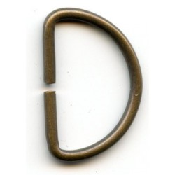 D-ring of steel wire art.30/20/2.8/old brass/1 pc.