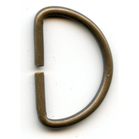 D-ring of steel wire art.30/20/2.8/old brass/1 pc.