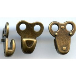 15711 Boot Lace Hook HB 02 old brass/1 pc.