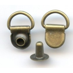 Metal Rivet D Ring Lace Hook U12/P/10 pcs.