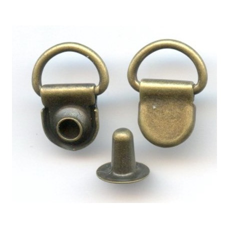 Metal Rivet D Ring Lace Hook U12/P/10 pcs.