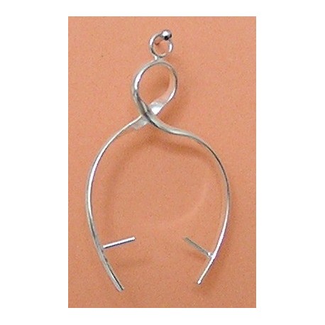 Pendant component art.BPK-040 silver color/1pc.