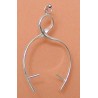 Pendant component art.BPK-040 silver color/1pc.