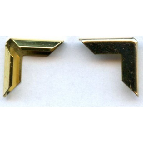 Metaliniai knygų kampučiai 16x16 mm aukso sp./1 vnt.