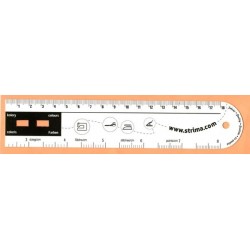 Ruler for stitch length measuring and colors checking RULERRuler for stitch length measuring and colors checking  18 cm
