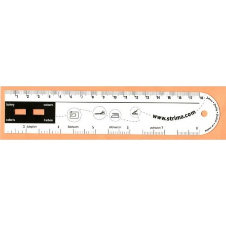 Ruler for stitch length measuring and colors checking RULERRuler for stitch length measuring and colors checking  18 cm