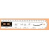 Ruler for stitch length measuring and colors checking RULERRuler for stitch length measuring and colors checking  18 cm