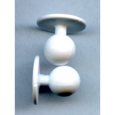 Plastic Chef Coat Stud Button Round Movable 18mm/1 pc.