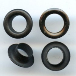 Eyelets with Washer 6 mm short Barrel art. 06KP/black/100 pcs.
