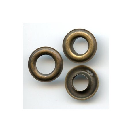 Eyelets with Washer 10 mm art.10P steel, old brass/50 pcs.