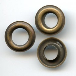 Eyelets of steel 18mm art.18P/old brass/10 pcs.
