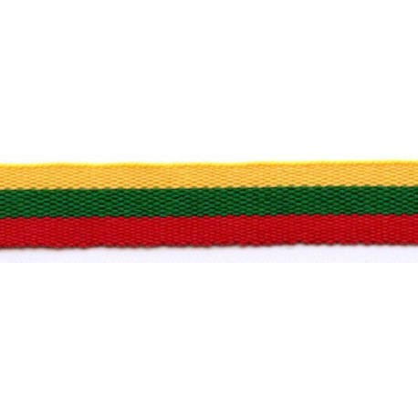 Ribbon of Lithuanian Flag Colors 10 mm/1 m